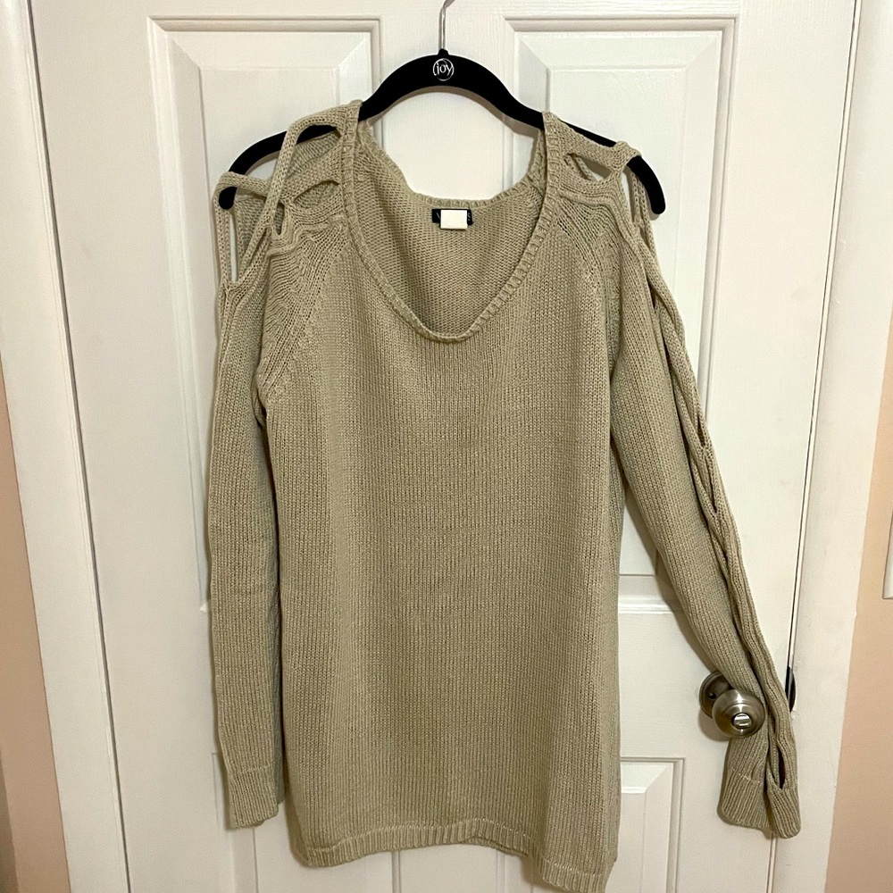 Women’s Sweater with Sleeve Cut-Out Detail